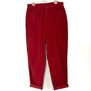 Lucy & Yak Red Ankle Cropped Pants